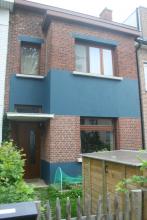 gevel met blauw accent